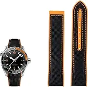 [AEHON] 20mm 22mm Nylon Rubber Watchband For Omega SEAMASTER PLANET OCEAN Men Deployant Clasp Strap Watch Accessorie Silicone Watch
