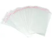 Borningfire 200 Pcs 6"x6" Square Clear Resealable Cello/Cellophane Bags Self Adhesive Sealing, Good for Bakery Candle Soap Cookie Candy Prints Card