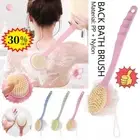 Long Handle Bath Brush BackScrubber for Shower Loofah Sponge Body Back Brush New