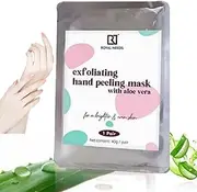 ROYAL NEEDS Hand Peel Mask for Dead Skin Removal With Aloe Vera - 1 Pair | Exfoliating Hand Mask | Manicure Hydrating Mask | Make Your Hands Baby Soft,Hands Moisturising manicure at home