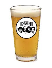 The Highway Men - Outlaw Country Rock - 16oz Pint Beer Glass Pub Barware Liquor