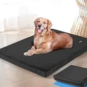 PaWz Foldable Soft Cushion Bed for Dog, Medium, Black, Cat Dog Sofa Bed, Orthopedic Pet Bed, Egg Crate Noise Reduction Foam Dog Bed with Removable Cover, Snugly Plush Surface, Machine Washable