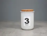 Nicole Miller Scented Candle No3 Balsam Limited Edition White Glass Jar Cork Lid
