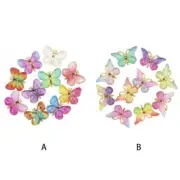 10Pcs Resin Colorful Butterflies Flatback Embellishments