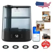 Auto Mode Black Humidifier: 60H Quiet Runtime & Digital Display for Bedrooms
