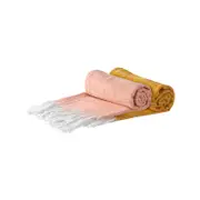 Nicola Spring Set Of 2 Turkish Cotton Towels - Cantaloupe/mustard