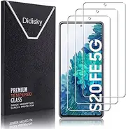 Didisky [3 Pack] Tempered Glass Screen Protector for Samsung Galaxy S20 FE 4G 5G(Not Fit for S20), Anti Scratch, 9H Hardness, No Bubbles, High Definition, Easy To Apply, Case Friendly, Transparent