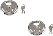 OSALADI 2pcs Sturdy Metal Suitcase Lock Luggage Padlock for Travel Weatherproof and Waterproof for Warehouse Outdoor Cabinet Silver