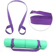 Generic Adjustable Cotton Yoga Mat Sling Carrier Light Exercise Mat Strap Soft Durable for Yoga Lovers Secure Any Mat Easily