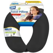 Dual Comfort Microbead Airplane Travel Neck Pillow. Super Soft Cozy Plush Fab...