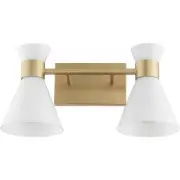 Quorum International 5119-2-80 Beldar Bathroom Vanity Light Aged Brass