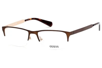 GUESS GU1892 Brown 049 Semi Rimless Metal Optical Eyeglasses Frame 54-18-145 A
