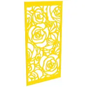 ProtectorAl 300-1200w x 1201-2400h Light Yellow/Gloss White Roses Unframed Composite Deco Panel