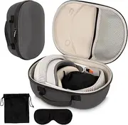[XINGFUDAO] Case for Apple Vision Pro Headset & Power Supply, Vision Pro Case with Drawstring Pouch for Charger Cable Accessories, Ultra Shockproof Waterproof Gaming Bag Easy to Carry, Black, Ultra