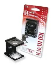 Carson LT-30 5x Power Linen Tester Fold-Out Compact Loupe Magnifier