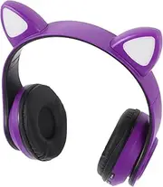 DOITOOL Cat Ear Headphones Wireless Headset Light up Design Boys and Girls Headset Soft Comfortable for Music Study
