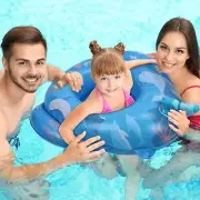 Inflatable Shark Pool Floats for Kids Toddler, Pool Toys with Water Gun Swimming