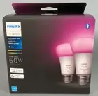 Philips Hue 548610: CFH Smart Light A19 Bulbs - 60W, Multicolor, Two-Pack (NEW)
