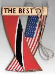 Rear view mirror car flags Trinidad and Tobago and USA unity flagz for the car