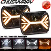 Pair For 2009-2017 Chevrolet Express Cargo - 7x6 5x7 LED Headlights Hi/Lo DRL