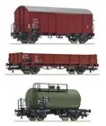 HO Scale Wagons - 76018 - 3 piece set: Goods train, CSD