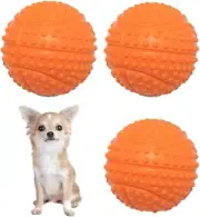 dog squeaky toys balls for small dogs, fetch puppies, 3pack