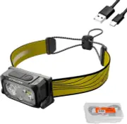 Ultra-Light 1.6oz Rechargeable Headlamp - 400 Lumen Brightness for Adventurers