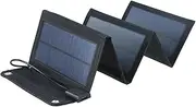 Daseeme 20W Solar Charger Foldable Solar Panel with USB Ports Waterproof Camping Travel Compatible for iPhone & Android Smartphones
