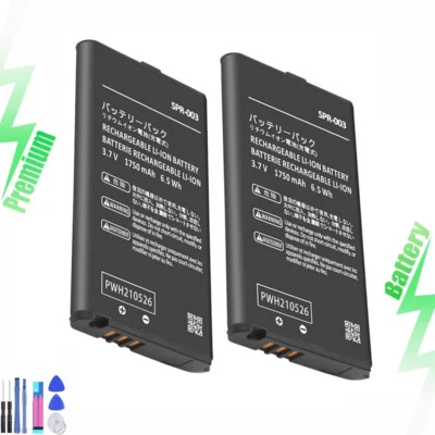 2pcs Replacement Battery For New Nintendo 3DS XL 2015 SPR-003 1750mAh
