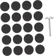 1Set Electric Grinding Accessories for Manicure Sandpaper Disc with Metal Bit for Dead Skin Polishing Grit and Flower Mandrel Durable Nail Care Tool