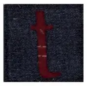 My Mind's Eye This & That Alphabet Letters Die Cut - RED LEATHER BLOCK