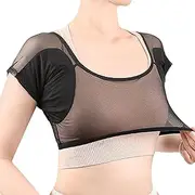 Sweat Proof Shirts for Women | Washable Armpit Sweat Pads - Quick-Drying Mesh Clothes Invisible Vest for Hot Weather Travel Workout Night Sports Home Social Event Workplace Daily Use Men Women Black