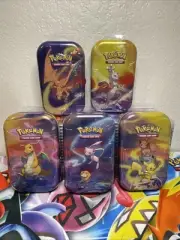 Pokémon Kanto Power Mini Tin Set of (5) Artwork Brand New Sealed