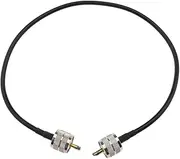 SING F LTD PL259 UHF Male to Male RG58 Coaxial Patch Lead 50 Ohm Low Loss 50cm for Amateur Ham Radio CB Marine Taxi PMR Wireless LAN Devices Wi-Fi Radio External Antenna
