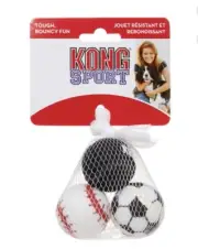 X-SMALL KONG Sport Signature BALL 3-Pack Super Bounce Durable Dog Toss Fetch Toy