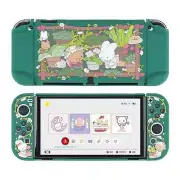 GeekShare Protective Case Slim Cover for Nintendo Switch OLED 2021 Bunny Garden