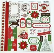 Christmas Merry Mistletoe Santa Claus Happy Holidays Presents Elements Stickers