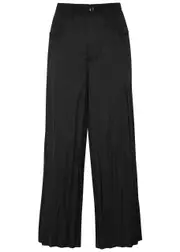 High Acceptance Wide-leg Satin Trousers - Black - 40 (UK8 / S) 40 (UK8 / S)