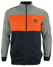 OuterStuff NFL Youth Boys Performance Full Zip Stripe Jacket , Chicago Bears