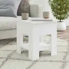 Wooden Coffee Table High Gloss White 40x40x42cm Sofa Lounge Side Storage
