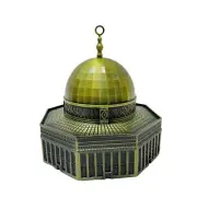 Antique Finish Masjid Qubbat Sakhra 11 cm Souvenir Metal Miniature Statue