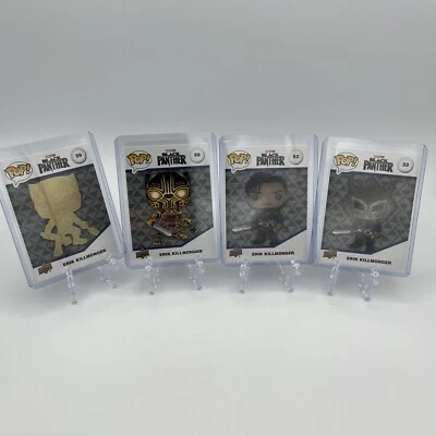 Funko Marvel Upper Deck Cards Lot Of 4 Erik Killmonger #’s 59 Gold & 59, 52, 33