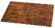 Bare Decor Kuki Spa Mosaic Shower Mat in Solid Teak Wood, 30 x 20, Brown