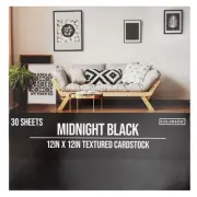 Colorbok Textured Cardstock Pad 12"X12" 40/Pkg-Midnight Black 61241