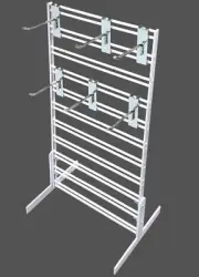 Counter Slat Grid Display Stand Double Sided T-Base 65cm Shop Fittings NEW