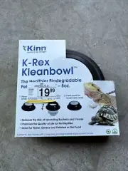 Kinn K-Rex Kleanbowl Stainless Steel Reptile Bowl System W/ Refill 8oz - NEW