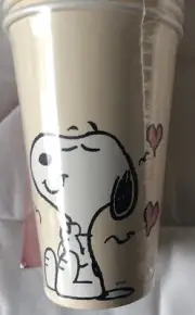 Peanuts~Snoopy LOVE Hearts~16oz Travel TO GO Cups/Lids/Sleeves~NEW~12 Ct~FAST SH
