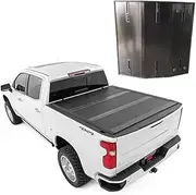 ALCYBD Compatible for Dodge, Nissan, Great Wall, Ford, GMC, Chevrolet, Toyota, RAMAluminum Retractable Pickup Truck Bed Covers Hard Tri Fold Tonneau Cover Compatible for GWM Poer Kingkong
