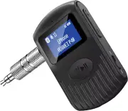 Receptor Bluetooth con pantalla LCD, portátil de 3,5 mm