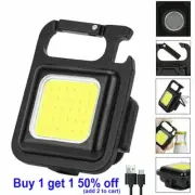 Mini COB Keychain Light Flashlight Rechargeable 800 Lumens Bright Flashlight